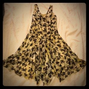 Anthropologie 100% Silk Butterfly Dress